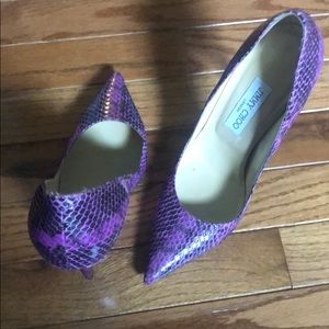 Jimmy Choo Pink Python Heels